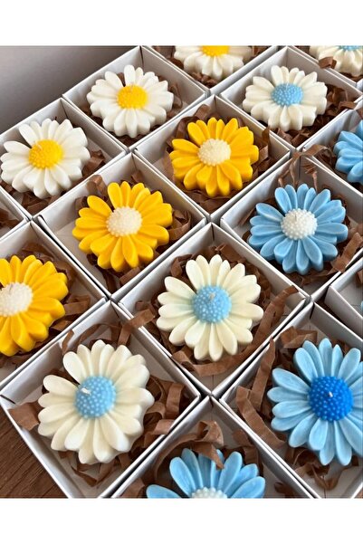 Çağıl organizasyon Papatya Figürlü Mum 10 ADET | Kutulu Söz PPM-05-RNKHediyel...