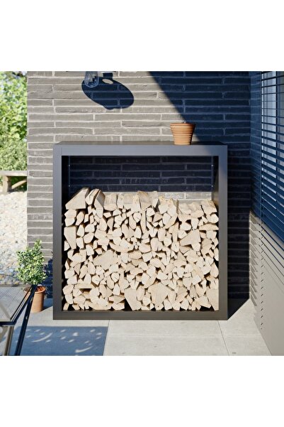 vidaxl Firewood Rack Anthracite 100x40x100 cm Steel