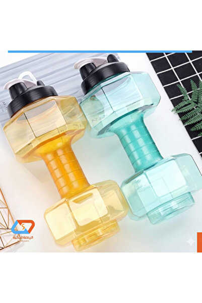 smart-sport Water bottle shaped like weights, 2.6 liters, blue color