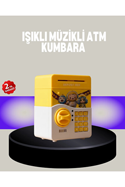 Epilons Žuta šifrovana edukativna kasica prasica za decu sa automatskim unoso...