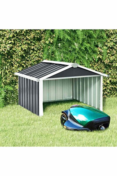 vidaxl Garden Robot Lawnmower Shed 92x97x63 cm Galvanised Steel Anthracite