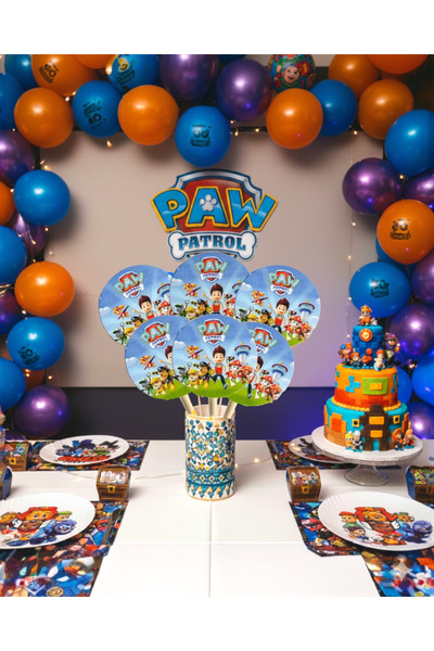 Evabrite 20 Pieces 7 cm Paw Petrol Themed Party Toothpicks - Cupcake and Cake...