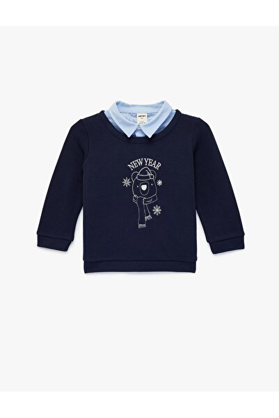 Koton Baby Boy Sweat 6Wmb10322Tk Dark Blue