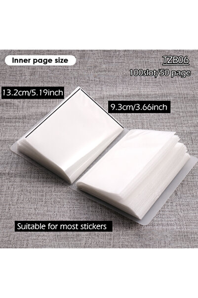 Choice TZB06 100 خانة فارغة لتخزين ملصقات الأظافر، كتاب تخزين، ألبوم صور، منظ...
