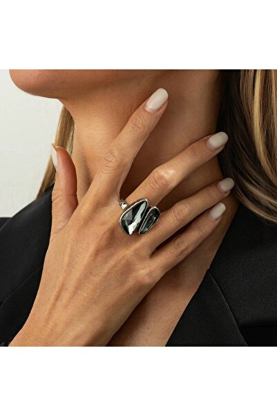 Choice Style 1 KunJoe 2026 Fashion Rhinestone Acrylic Rings Women Vintage Sim...