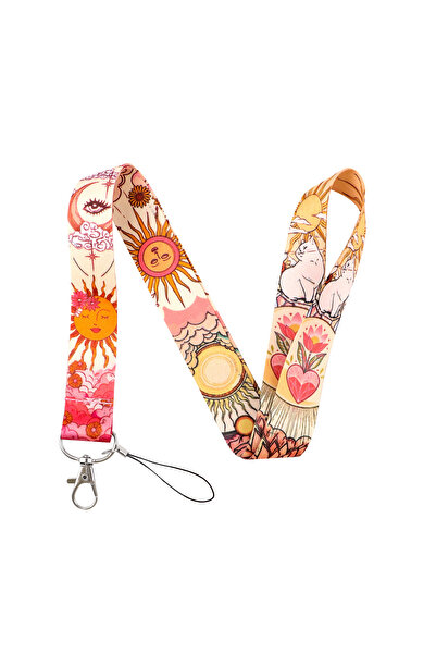 Choice 1 Sun Moon Face Lanyard Neck Strap Keychain Cartoon ID Card Cover Badg...