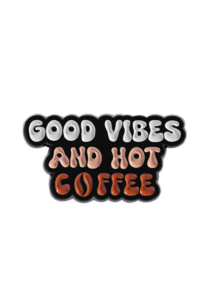 Choice النمط 1: دبابيس مينا "أجواء إيجابية وقهوة ساخنة" مع اقتباسات مضحكة: "ا...