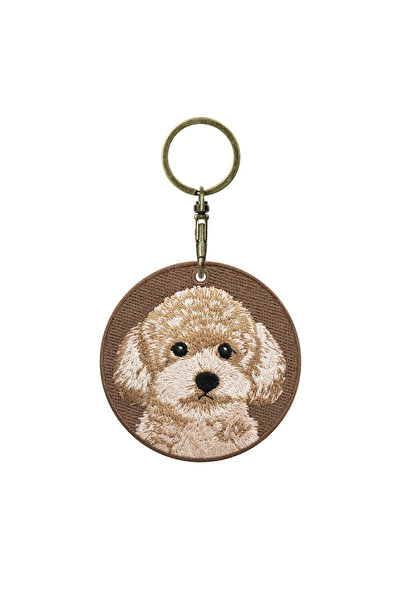 Choice Poodle 1 Piece Embroidered Dog Patch Key Chain - Cute Pet Themed Durab...