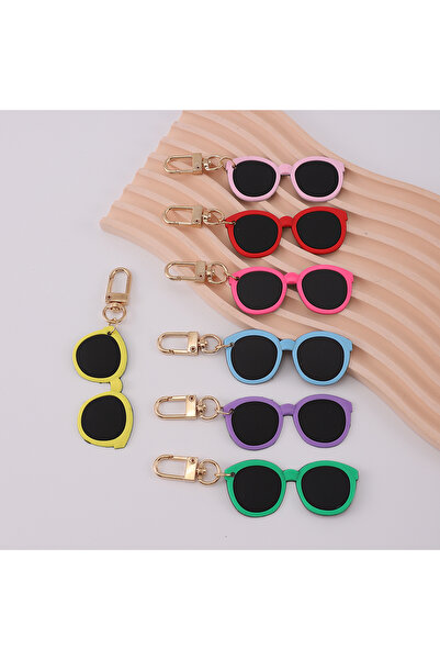 Choice MULTI 7pcs Cartoon Silicone Glasses Keychain Pendant Cute Hip-Hop Rock...