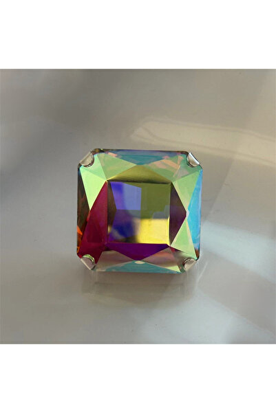 Choice AB Exaggerated Atmospheric Color Square Ring Personalized Fashion Rhin...