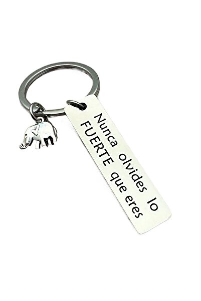 Choice سلسلة مفاتيح على شكل فيل من الفولاذ المقاوم للصدأ باللون الفضي، تحمل ع...