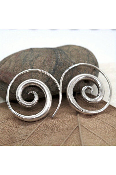 Choice أقراط حلزونية T165، أقراط حلزونية سميكة بسيطة مصنوعة يدويًا على الطراز...