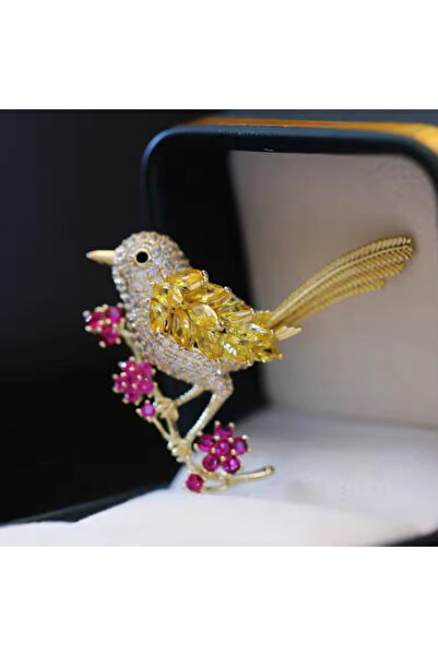 Choice بروشة طائر العقعق المرصعة بالزركون الملون والمخصصة WA8603-1، مناسبة له...
