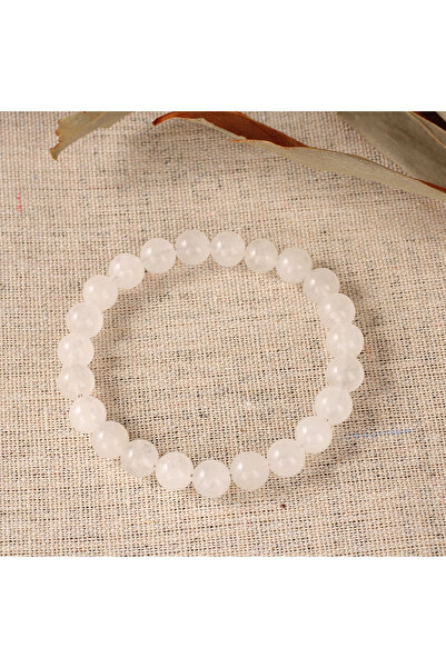 Choice L1898- white quartz bracelet women men healing energy crystal bead ban...