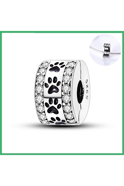 Choice AAC652-888 925 Sterling Silver Dog paw Charms Pendant Pendant with Cub...