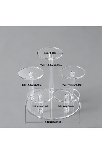 Choice حامل عرض أكريليك متعدد الأشكال بخمسة رؤوس، يُستخدم لعرض المجوهرات والم...