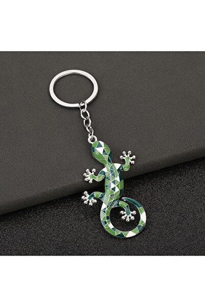 Choice green Chic Bright Pink Gecko Keychain - Cute Iron Alloy, Non-Tarnish F...