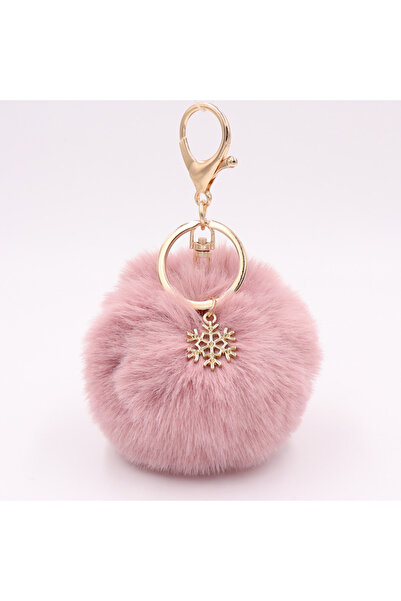 Choice سلسلة مفاتيح جديدة بلون وردي سادة على شكل ندفة ثلجية، سلسلة مفاتيح سيا...