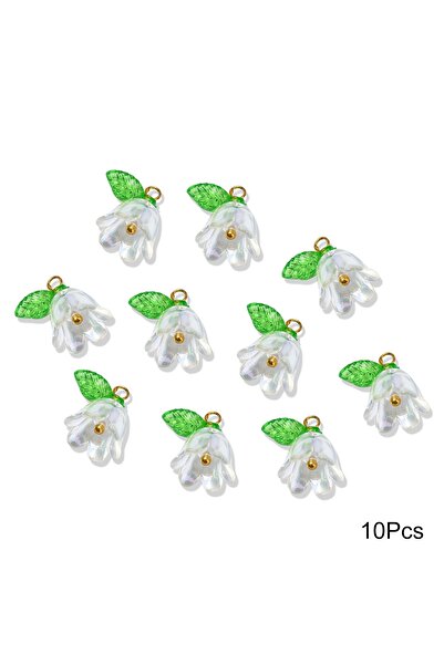 Choice 09 10 Pcs Acrylic Lily Flower Pendant Exquisite Small Pendant for Neck...