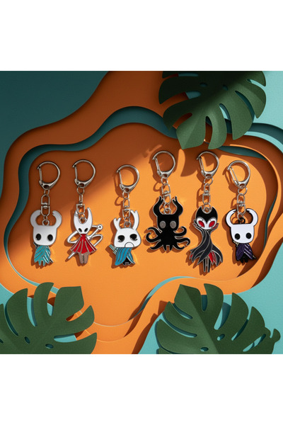 Choice 6PCS 6pcs Hollow Knight Silksong Keychain Bone Nail the Pale King Figu...