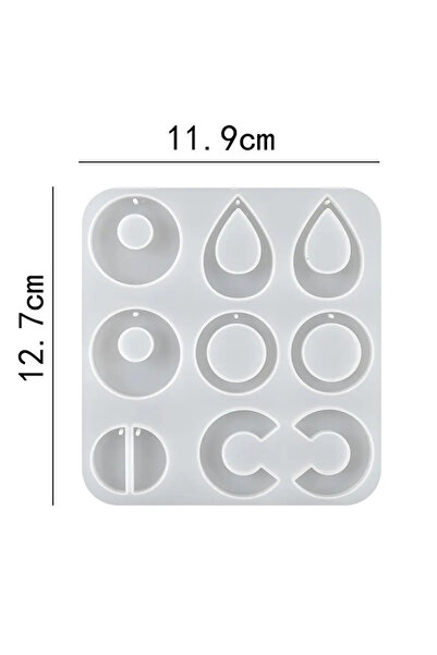 Choice35 قالب سيليكون لصنع الأقراط، مقاس 12.7 × 11.9 سم، قالب راتنج لصنع الأق...