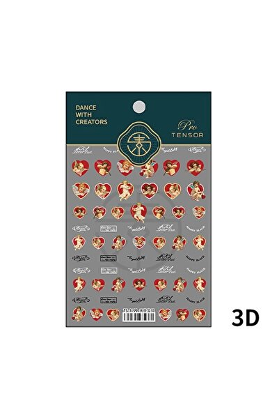 Choice 1pcs TS1199 Cute Little Angel Red Love Heart 5D Soft Reliefs Self Adhe...