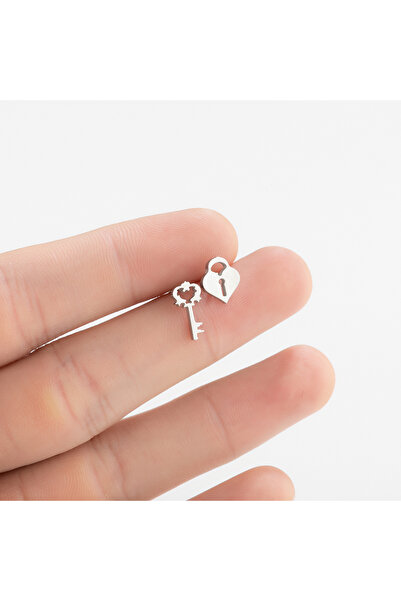 Choice GED625S 1Pair Stainless Steel Earrings Heart Lock Key Romantic Earring...
