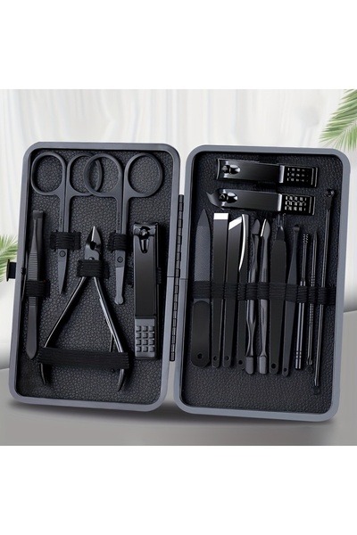 Choice مجموعة قص أظافر احترافية مكونة من 18 قطعة، تتضمن علبة تخزين، مصنوعة من...