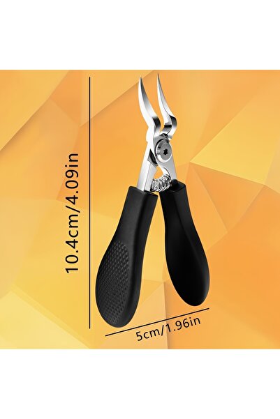 Choice مقص أظافر قدم فولاذي أسود شديد التحمل، شفرة مسننة احترافية للأظافر الس...