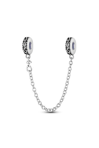 Choice19 KJC643 925 Sterling Silver Safety Chain Aircraft Earth Camera Daisy ...