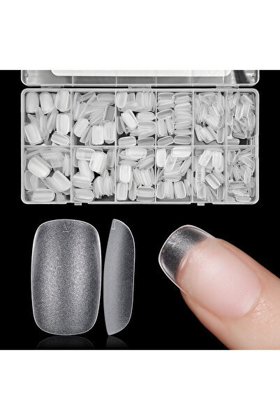 Choice 600 قطعة من أطراف الأظافر المربعة الشفافة على شكل لوز/تابوت/مربع - طول...