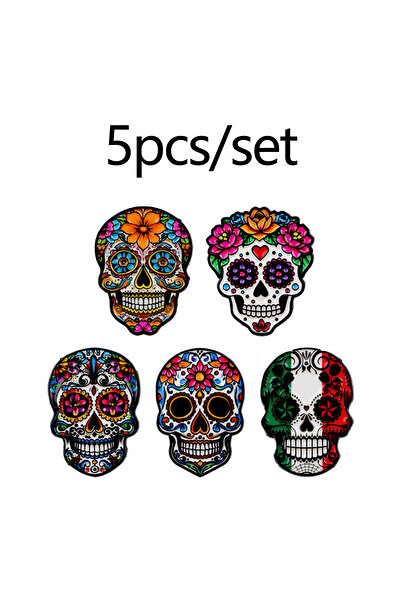 Choice 7 Halloween Mexican Skull Enamel Pines Skeleton Potion Brooch Metal Pi...