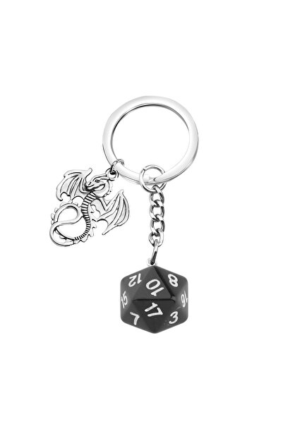 Choice 1pc Dungeon Keychain Dice Keychain Master- Dragon Lover- DM Inspiratio...