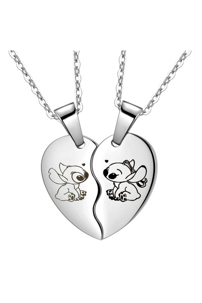 Choice قلادة N1026 لطيفة من ليلو وستيتش، مصنوعة من الفولاذ المقاوم للصدأ، بتص...