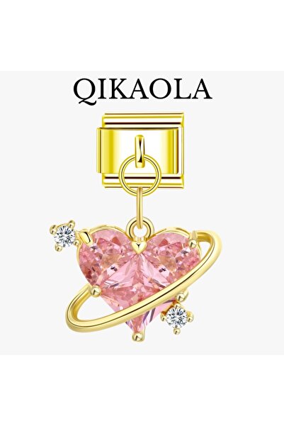 choice2 SS0490 1pc Sparkling Bear Swan Pink Heart Italian Charms Fit 9mm Stai...