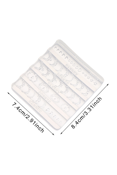 Choice one size ♥3D Lace & Heart Silicone Nail Art Mold DIY Nail Decor Transp...
