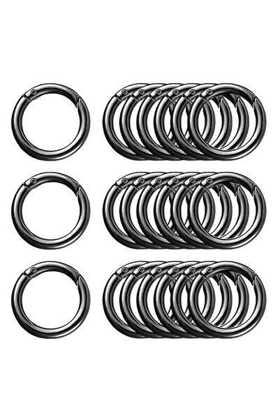 Choice 10PCS Black 5/10/20/40/60/100Pcs Metal Spring 1 Inch O Rings Clip Keyc...