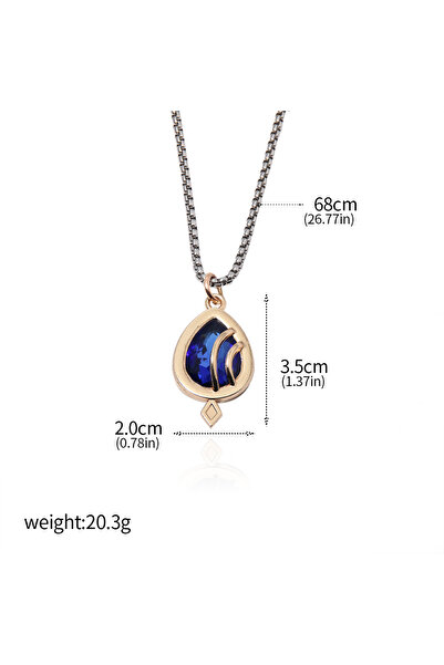 Choice N01046-02 جينشين إمباكت إلهة الماء فورينا عين الإلهة سلسلة مفاتيح قلاد...