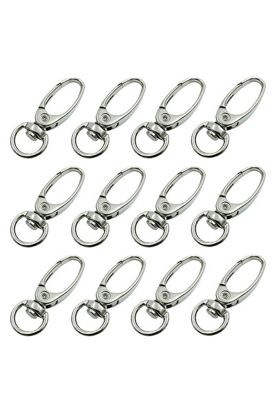 Choice8 50PCS Silvery 5/12/25/50Pcs Swivel Lobster Claw Clasps Oval Ring Swiv...