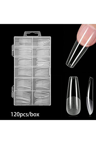 Choice 120 قطعة، 120/240/330/600 قطعة، أطراف أظافر جل ناعمة طويلة، لامعة، بلو...