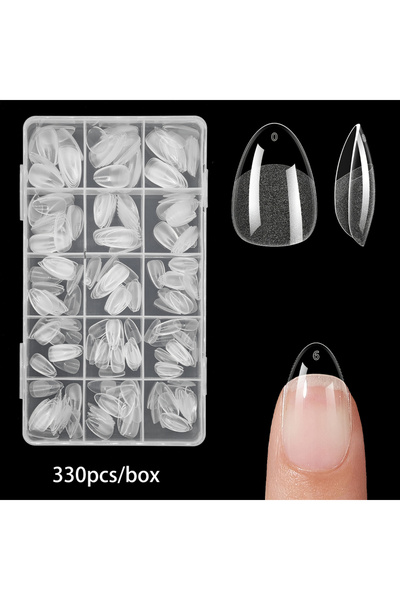 Choice 330 قطعة، 240/330/600 قطعة من أطراف الأظافر القصيرة جدًا على شكل لوز -...