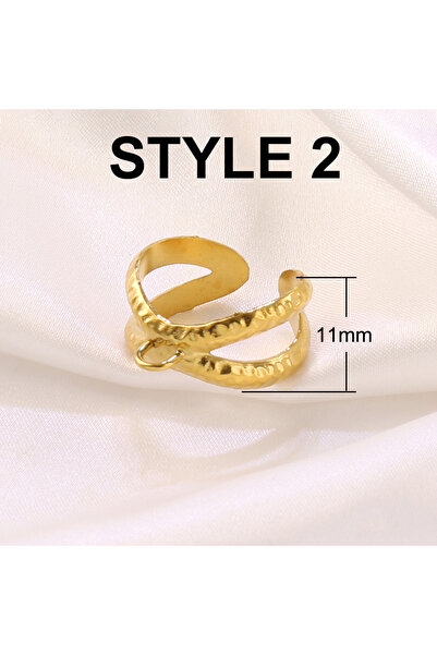 Choice D3704 2Pcs/lot 18K Gold Plated Stainless Steel Blank Wide Ring Setting...