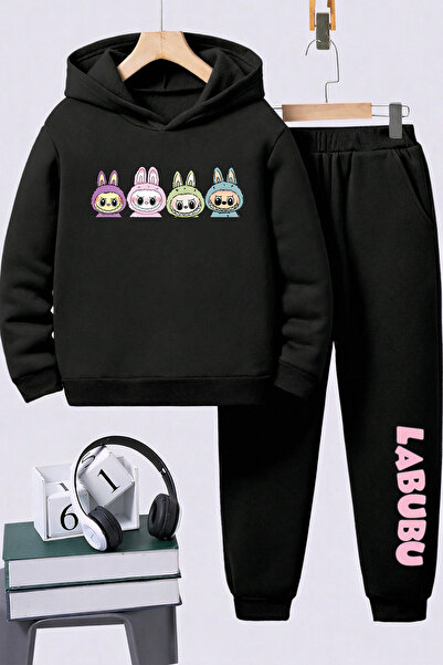 SVART WEAR Labubu Štampano Dječji premium set dukseva 2-dijelni set hoodie Go...