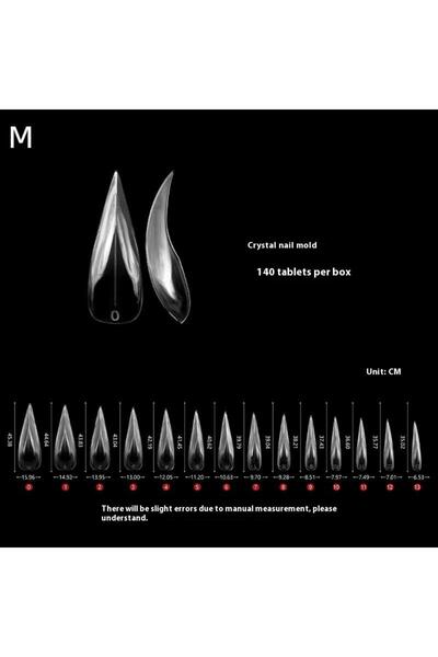 Choice M 140 قطعة/علبة قوالب أظافر قصيرة منحنية على شكل خنجر مزدوجة التغطية ا...