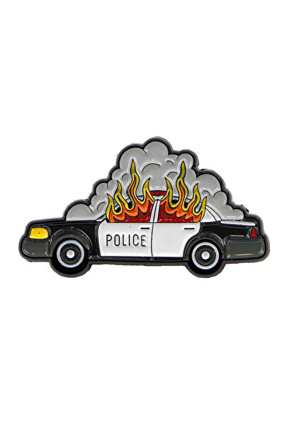 Choice دبوسان من المينا بتصميم سيارة سيدان كرتونية قديمة، بروش سيارة شرطة محت...