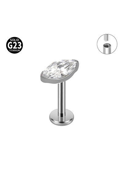 Choice لابريت هندسي للجسم 1.2 × 6 مم، مجوهرات ثقب الشفاه، قطعة واحدة من الزرك...