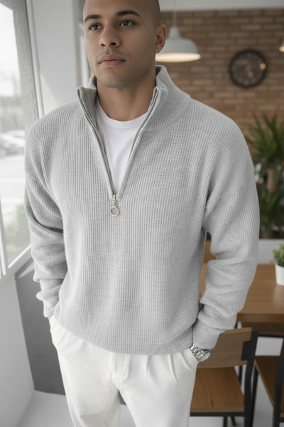 Yeblin Gray Knitwear Sweater