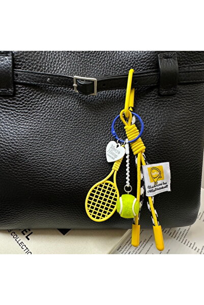 Choice طقم مضرب تنس على شكل قلب من سبيكة صفراء، حقيبة حبل مضفر متعدد الطبقات ...