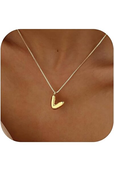Choice V 26 Letter Smooth Stainless Steel Pendant Necklace for Women BFF Coup...