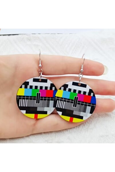 Choice زوج واحد من الأقراط الأكريليكية ذات الوجهين، بتصميم كلاسيكي بدون إشارة...